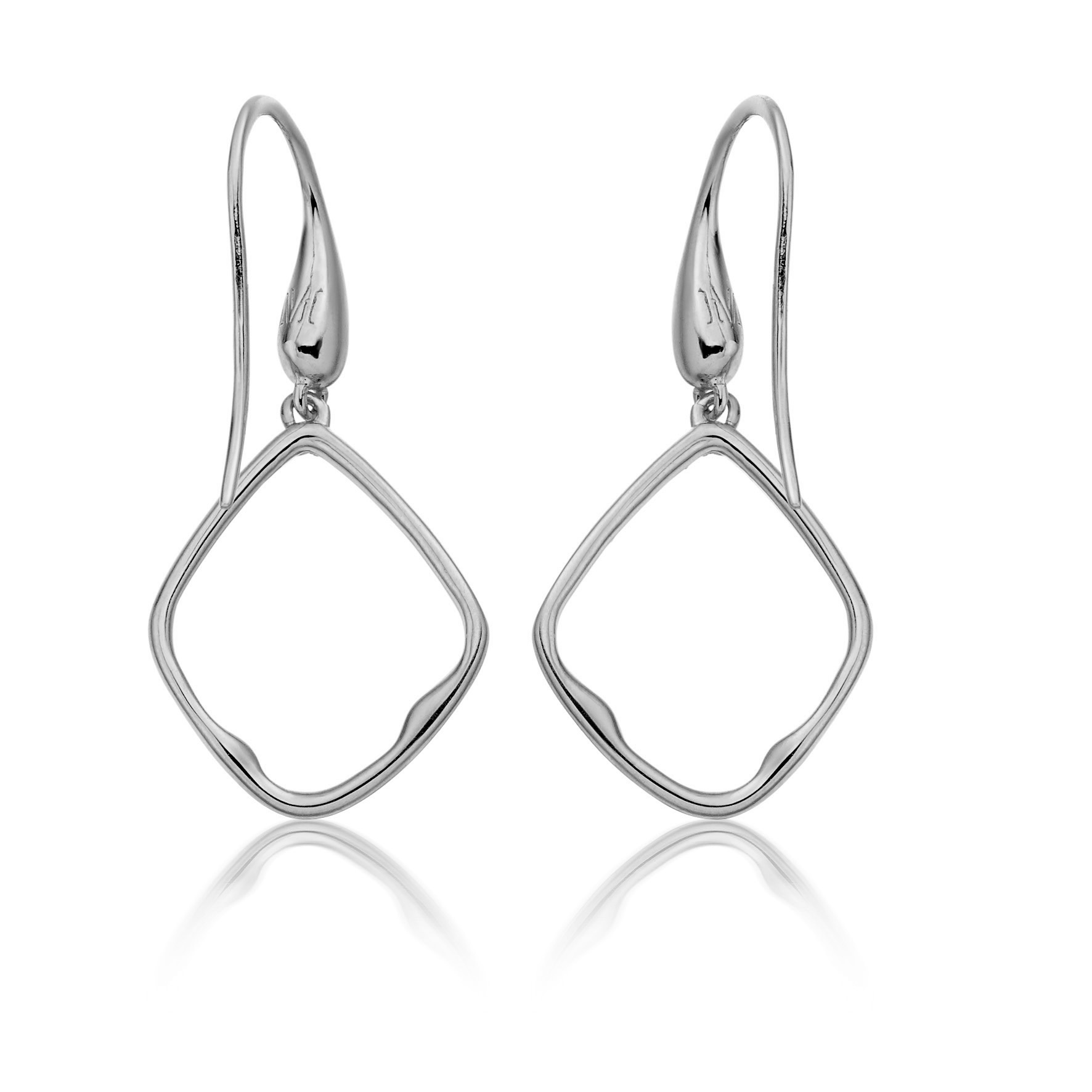 Sterling Silver Riva Diamond Hoop Earrings - Diamond