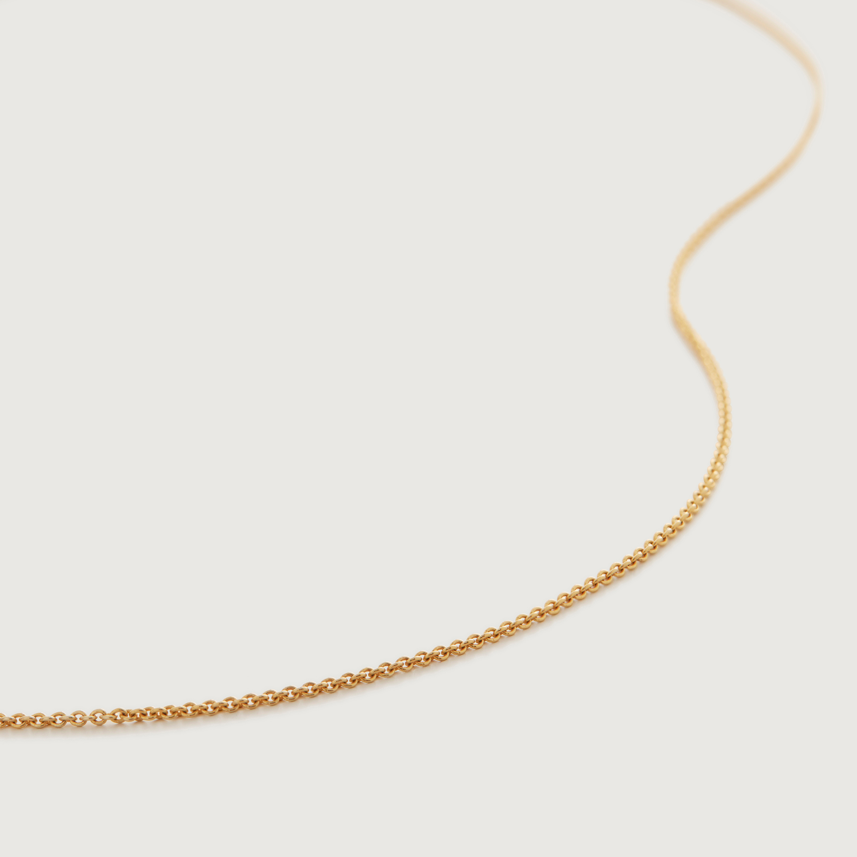 Gold Vermeil Fine Chain Necklace 22'
