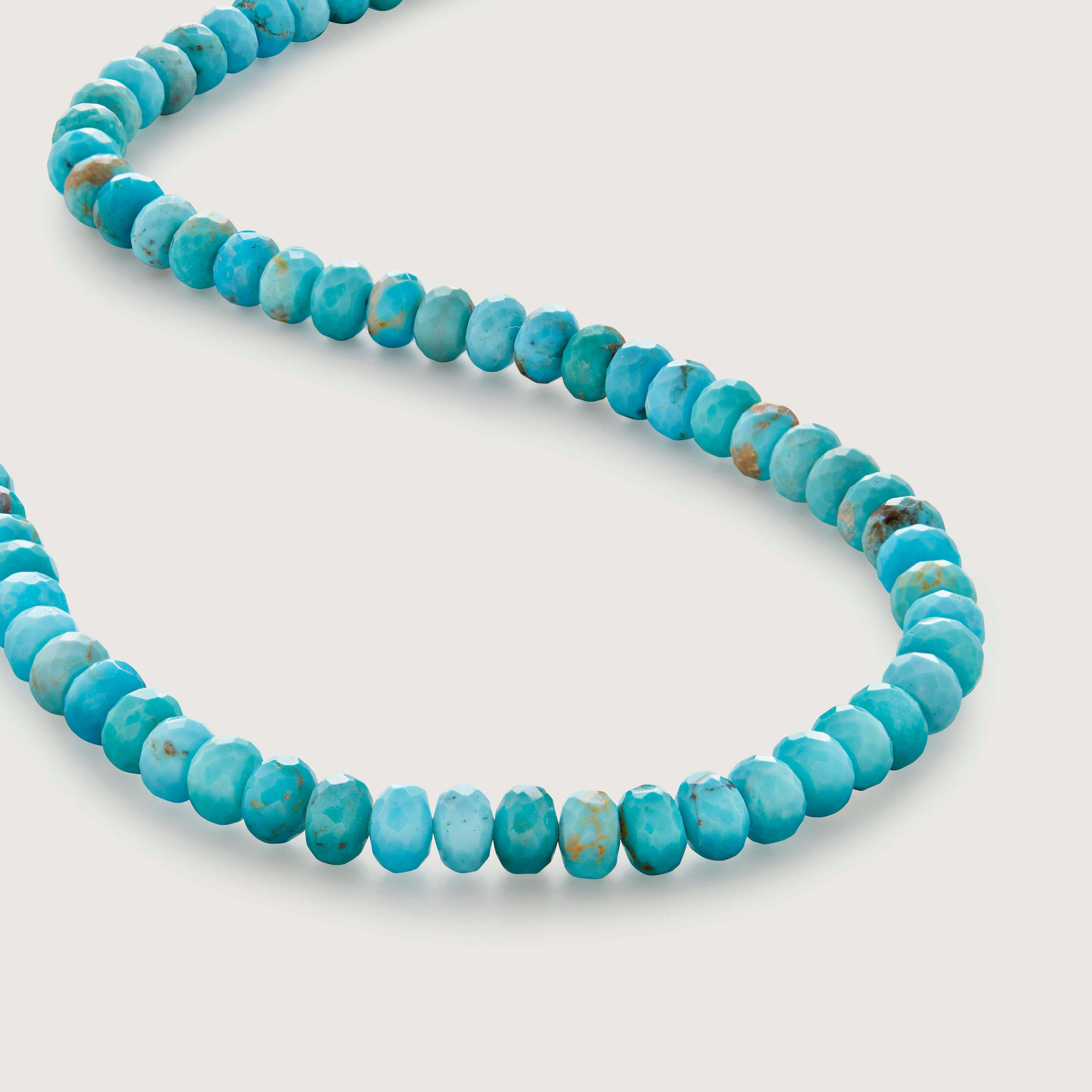 Gold Vermeil Strength Beaded Gemstone Necklace adjustable 41-46cm\/16-18' - Turquoise