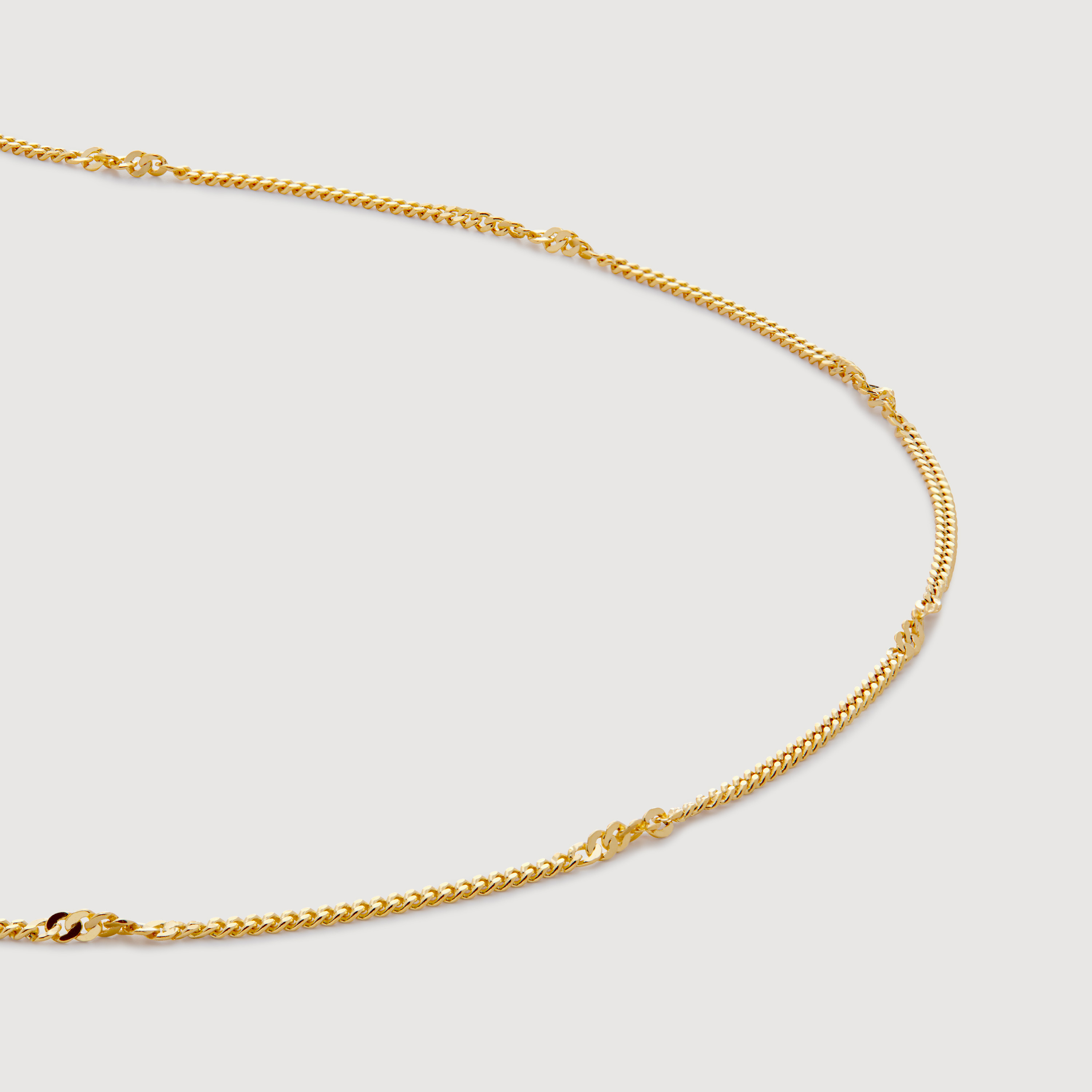 Gold Vermeil Curb Twist Choker Necklace Adjustable 35-41cm\/14-16'