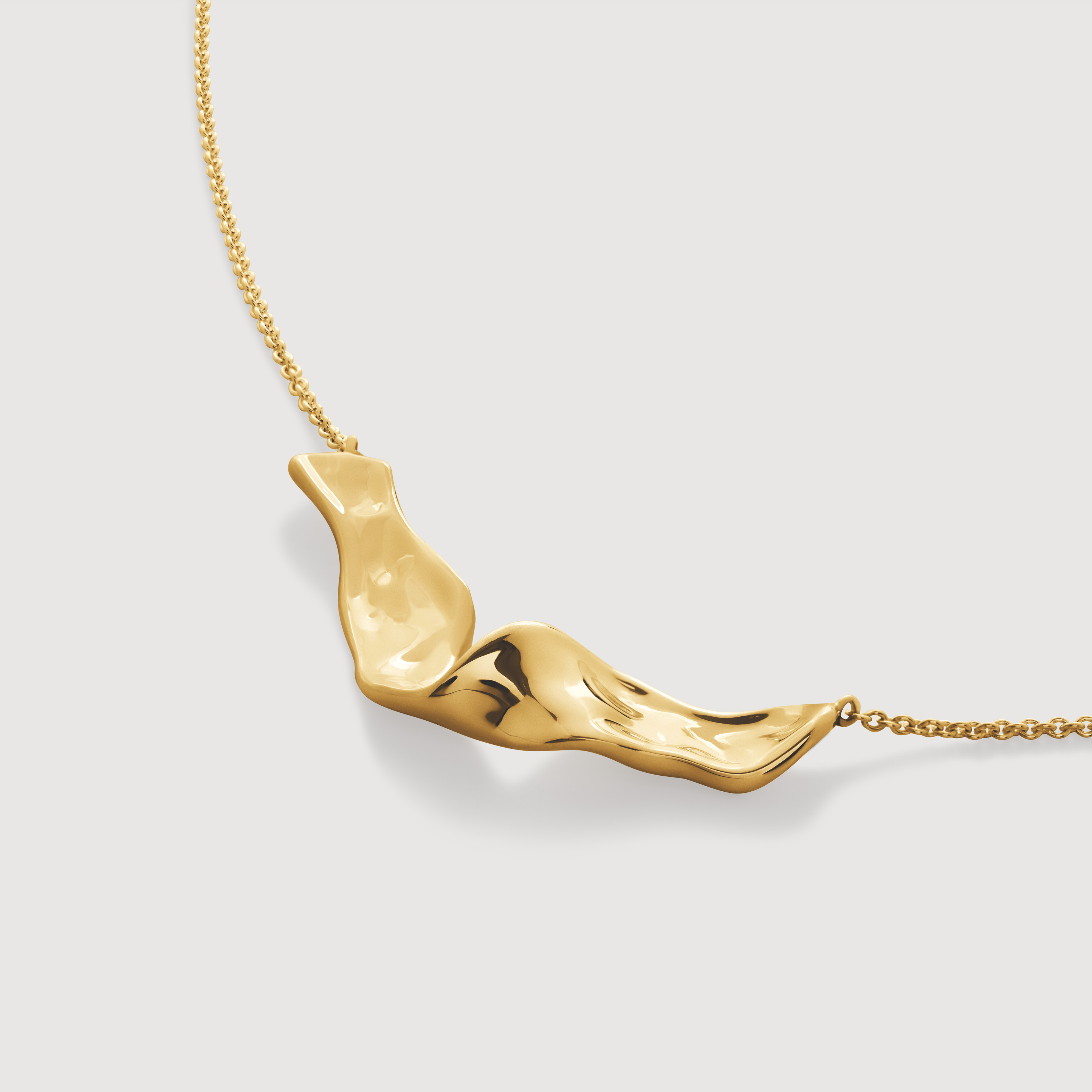 Gold Vermeil Wave Chain Necklace