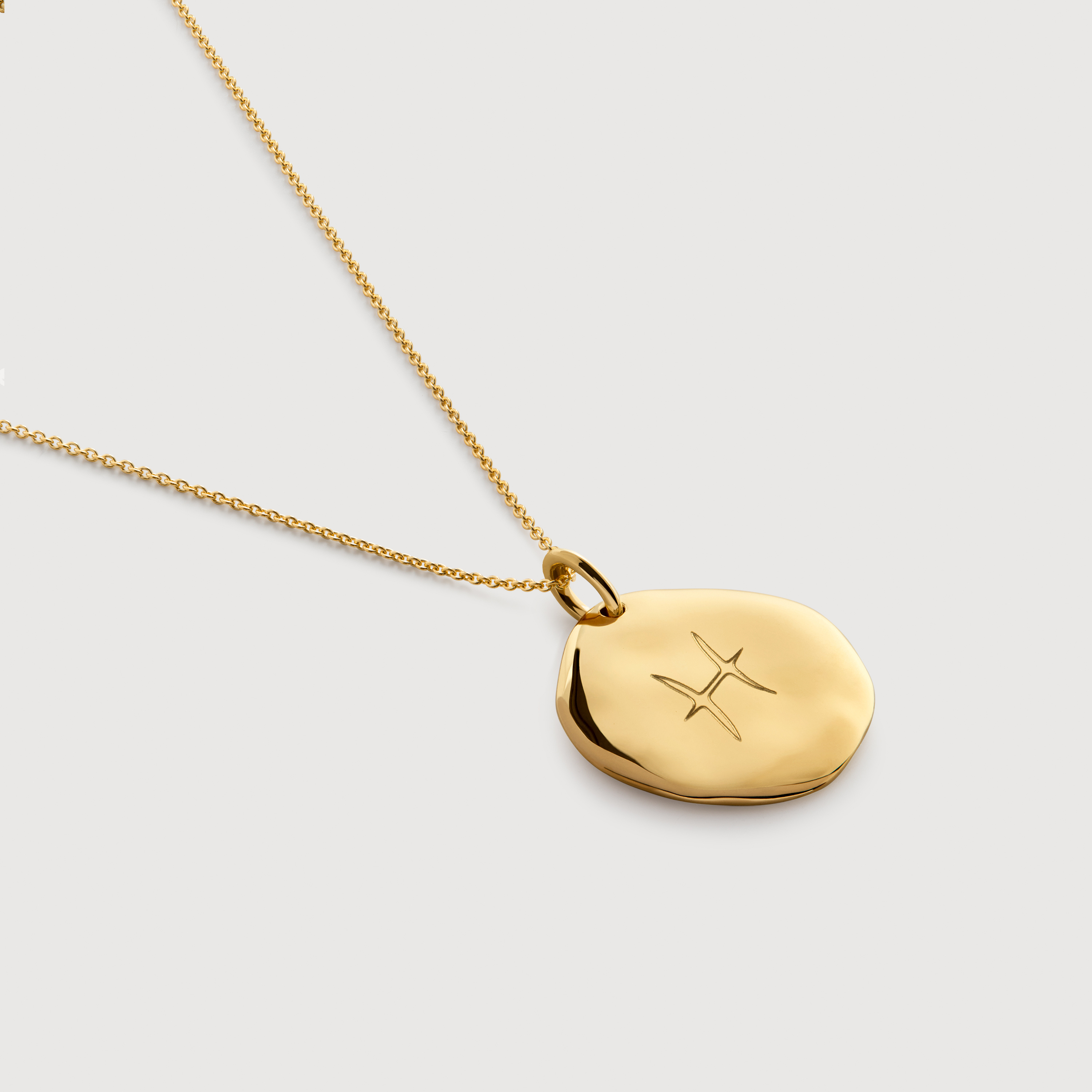 Gold Vermeil Initial J Stamp Chain Necklace - Gold 7 Gold Vermeil Initial J Stamp Chain Necklace - Gold