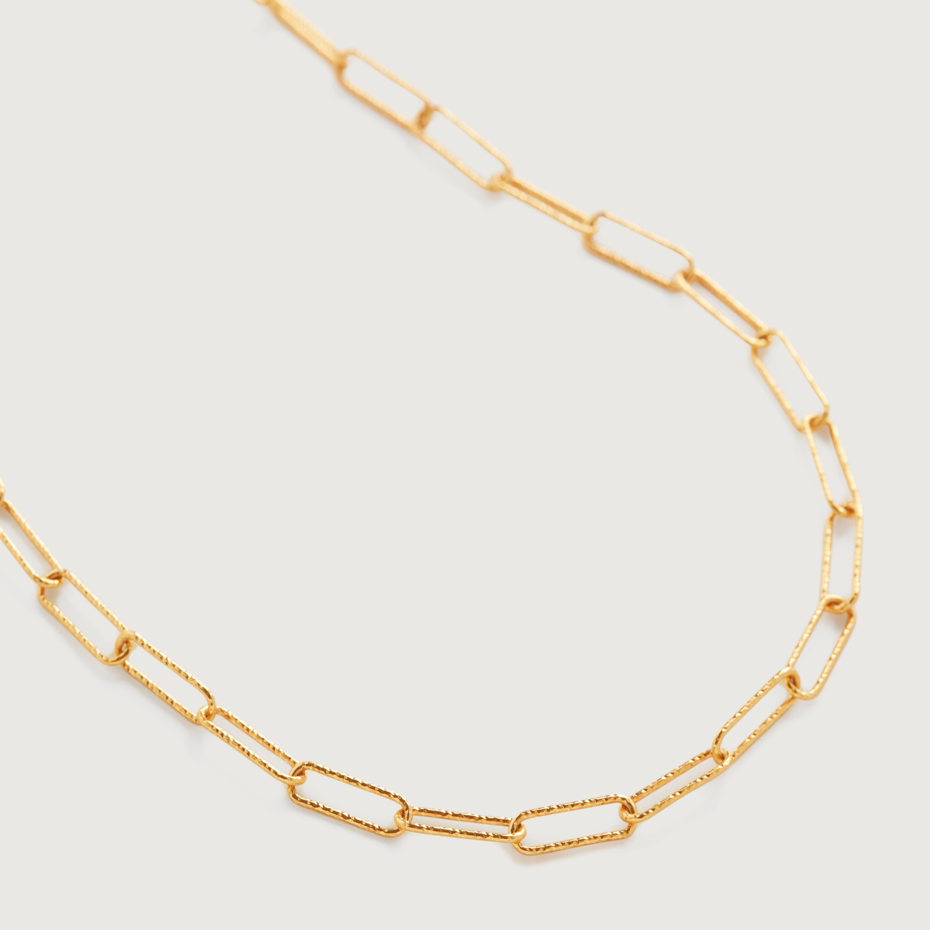 Gold Vermeil Alta Textured Chain Necklace 24'