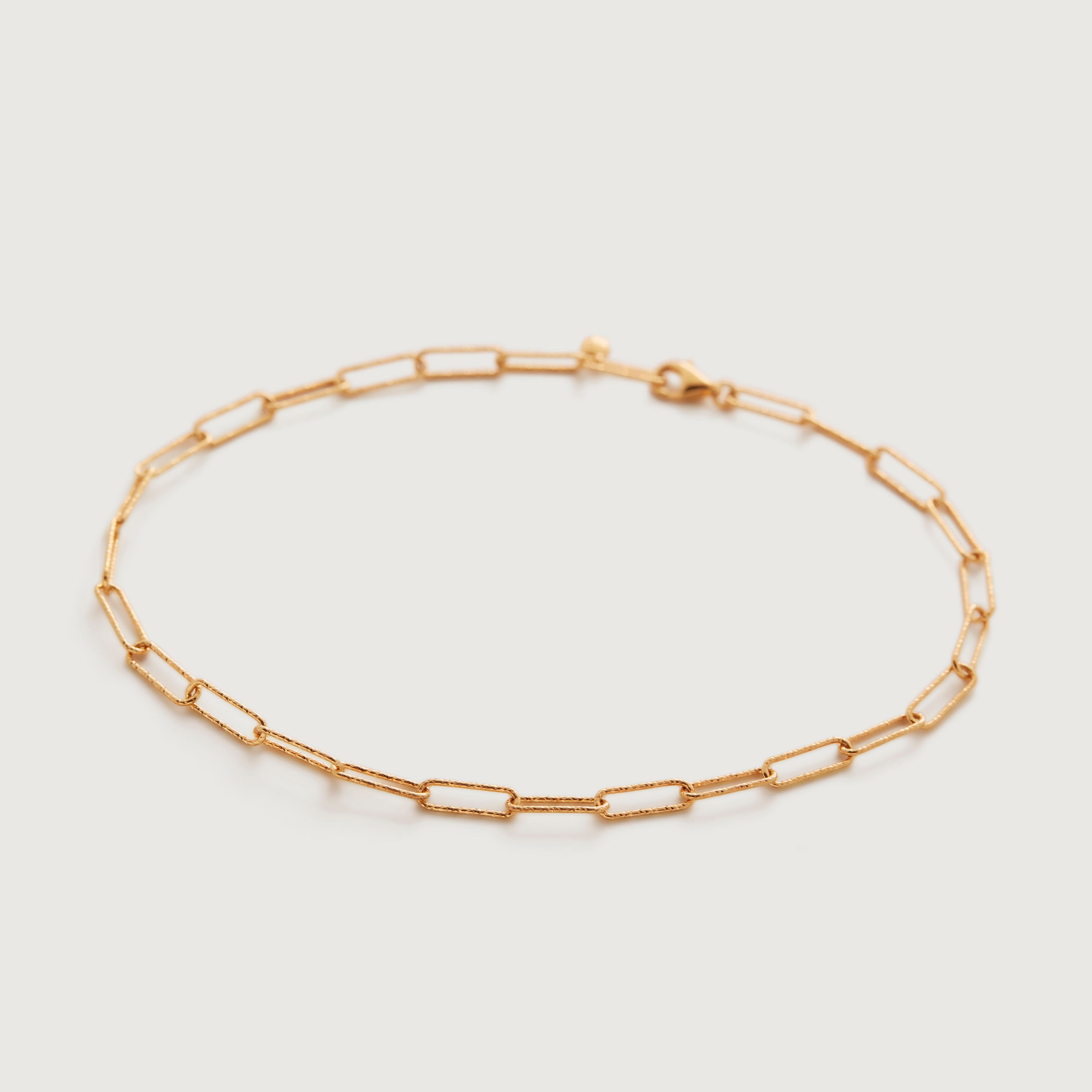 Gold Vermeil Alta Textured Chain Anklet