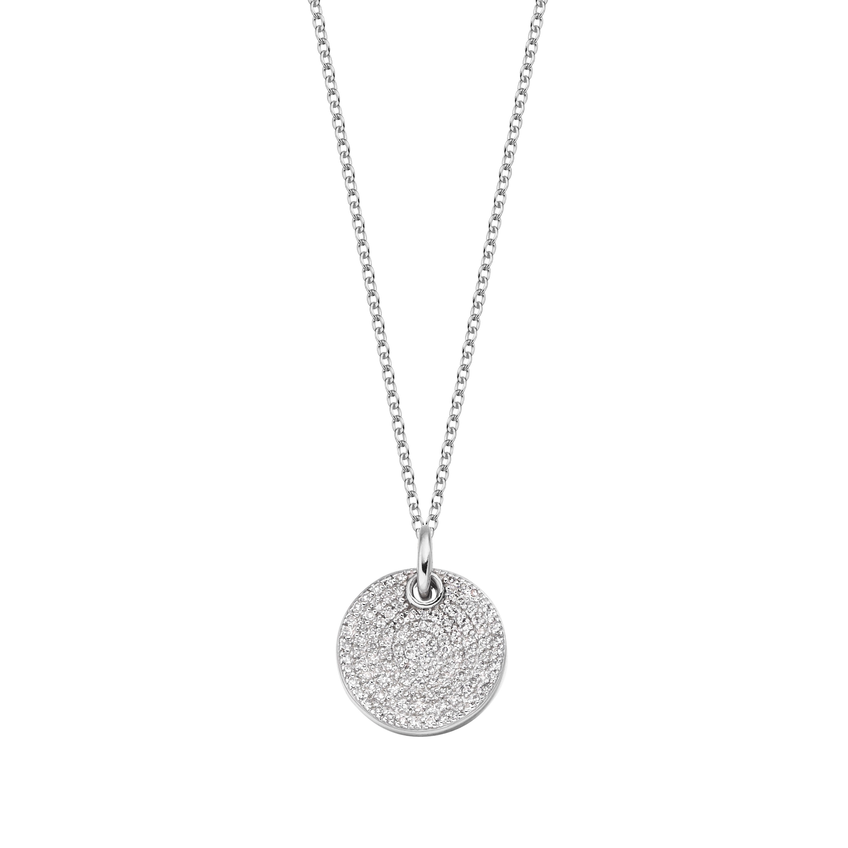 Sterling Silver Ava Pavé Diamond Pendant - Diamond