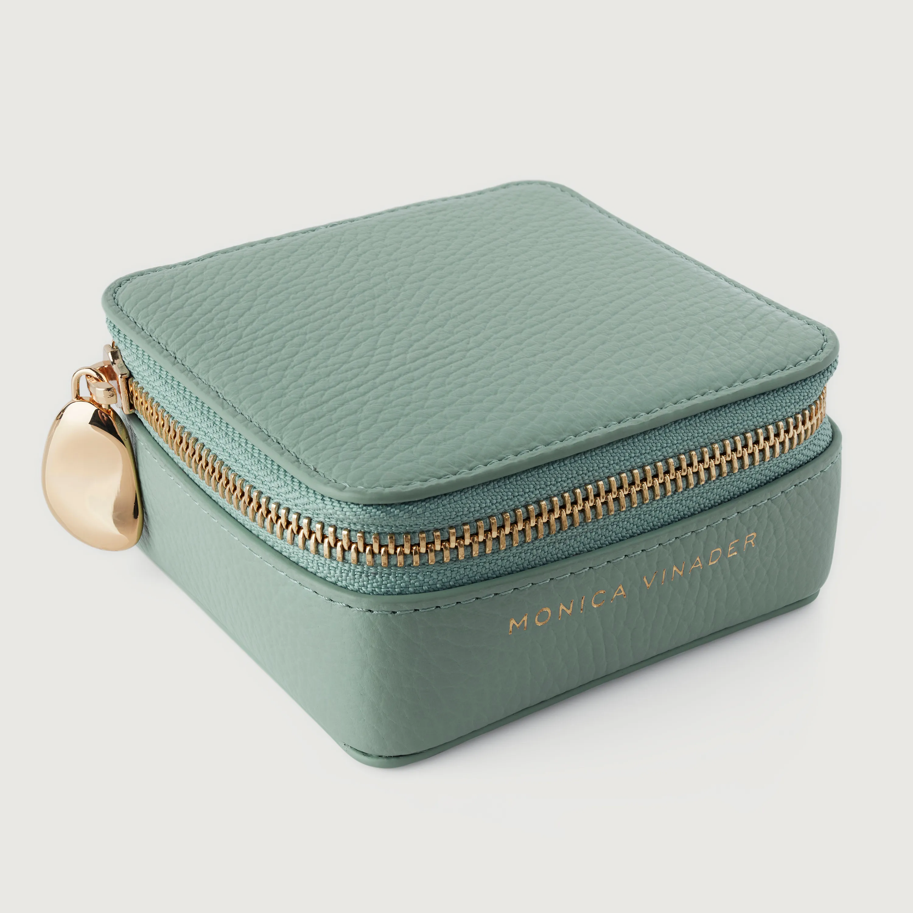 Leather Leather Jewellery Box - Sage