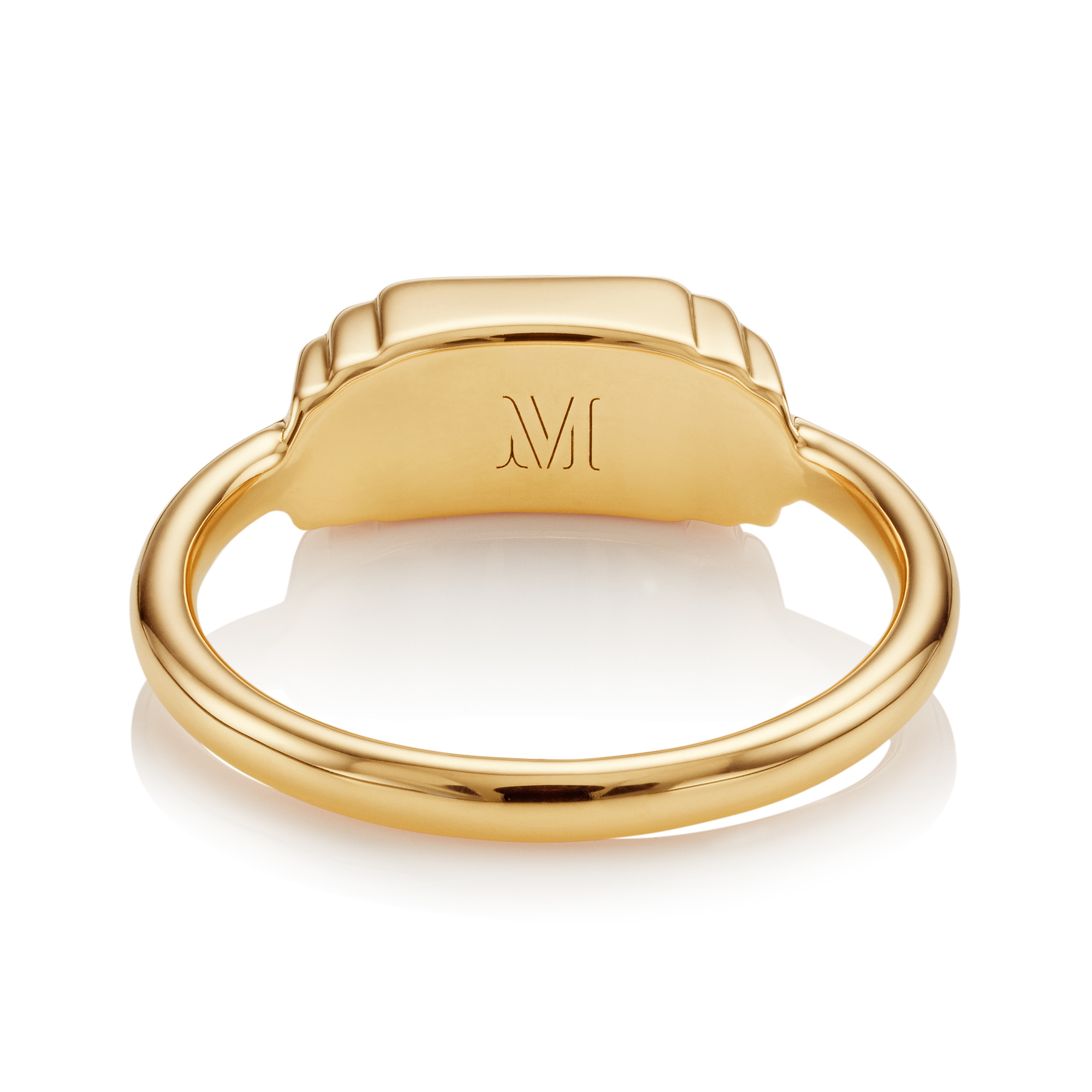 Gold Vermeil Baja Deco Ring - Green Onyx 4 Gold Vermeil Baja Deco Ring - Green Onyx