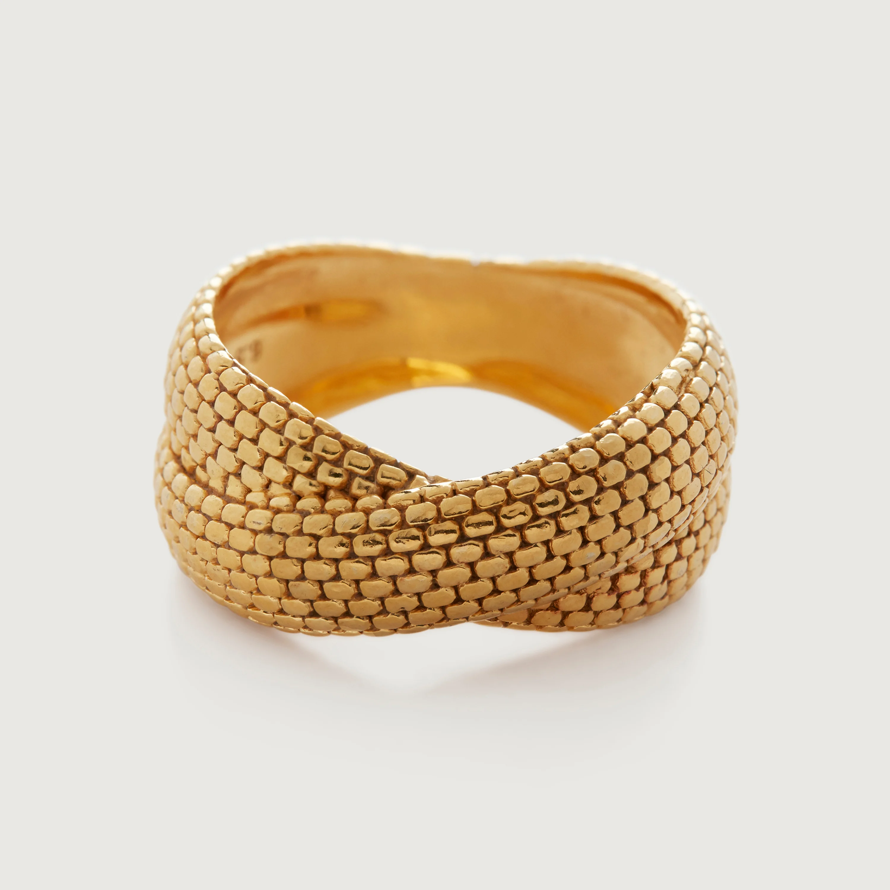 Gold Vermeil Heirloom Woven Crossover Ring