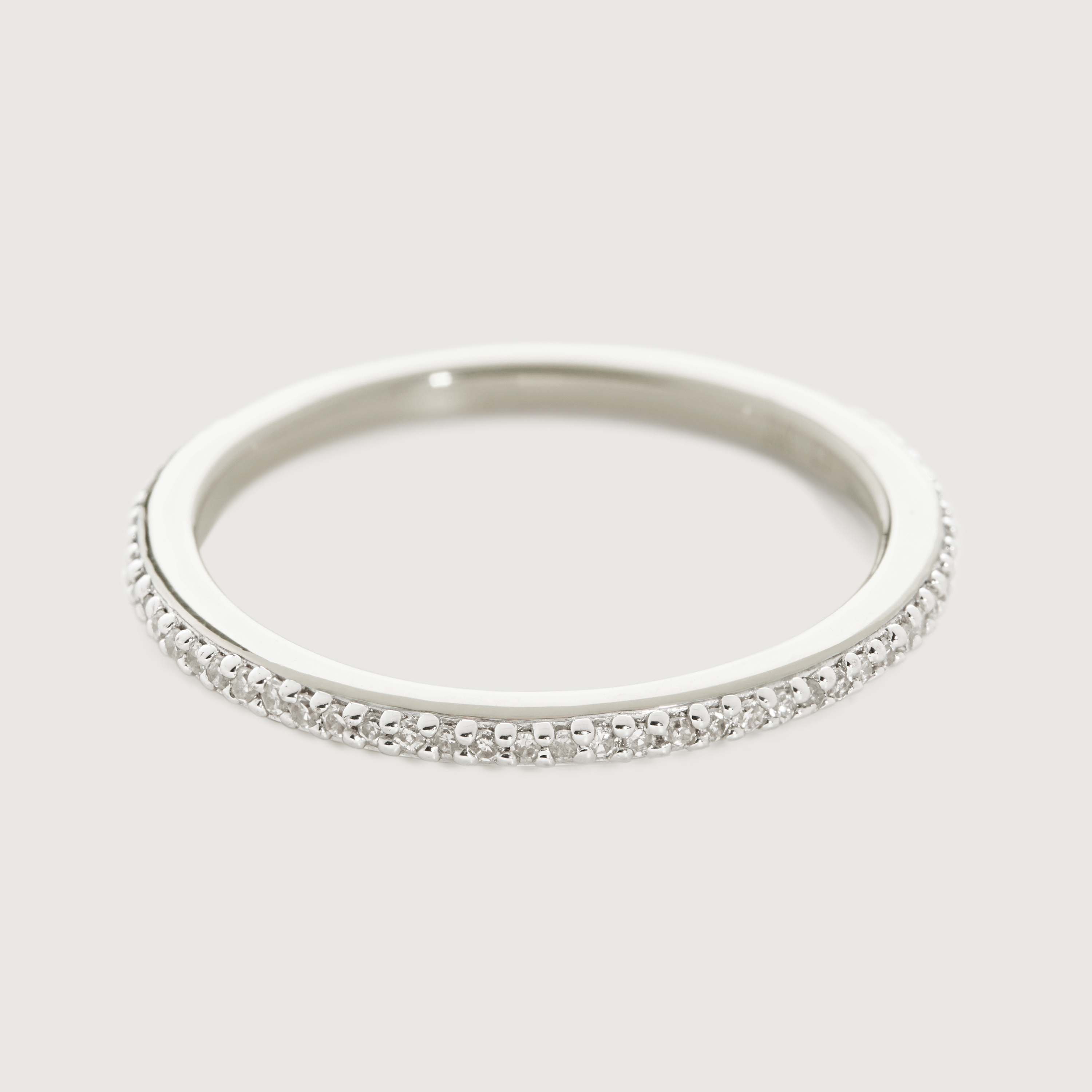 Sterling Silver Diamond Eternity Ring 1.4mm - Diamond