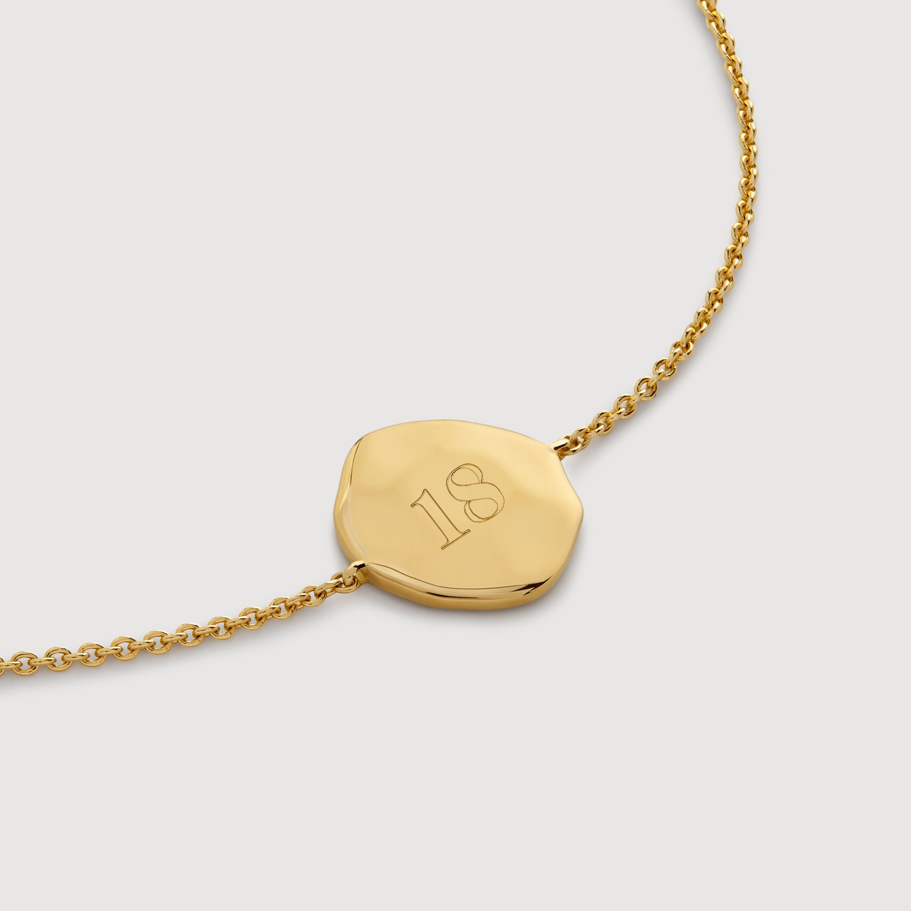 Gold Vermeil Initial D Stamp Chain Bracelet - Gold 6 Gold Vermeil Initial D Stamp Chain Bracelet - Gold