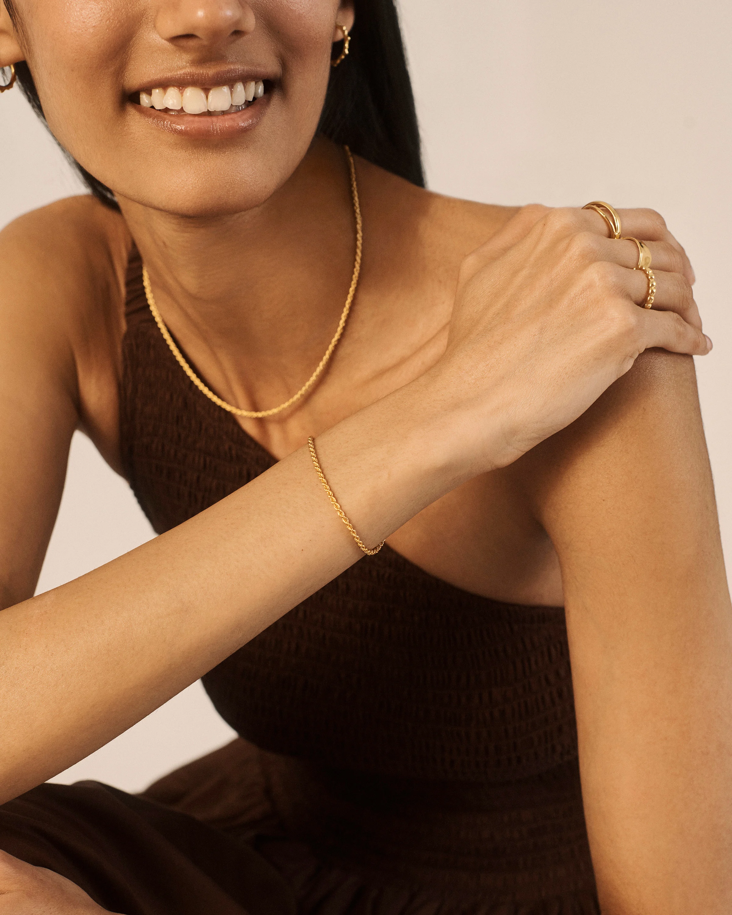 Gold Vermeil Rope Chain Bracelet