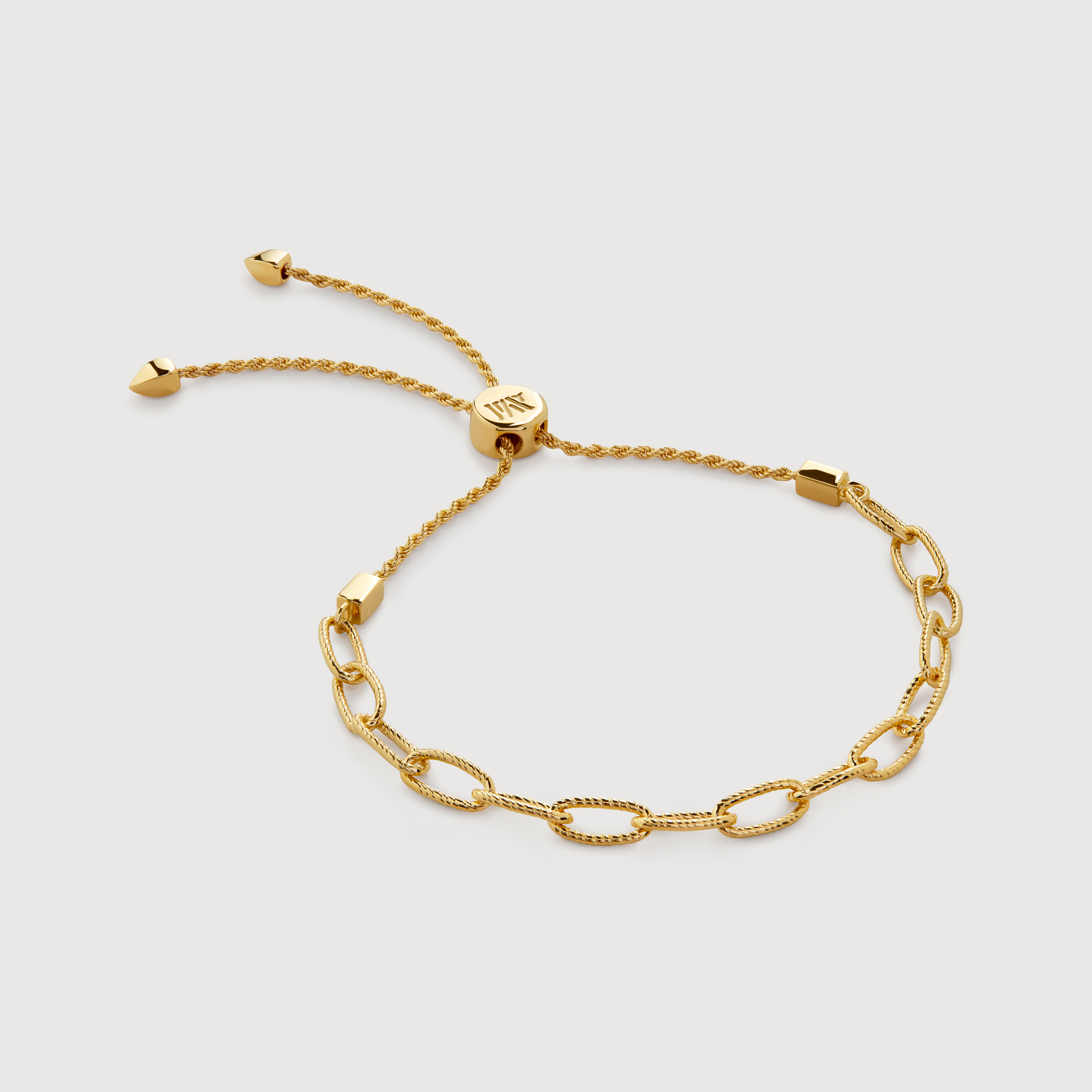 Gold Vermeil Corda Link Friendship Chain Bracelet