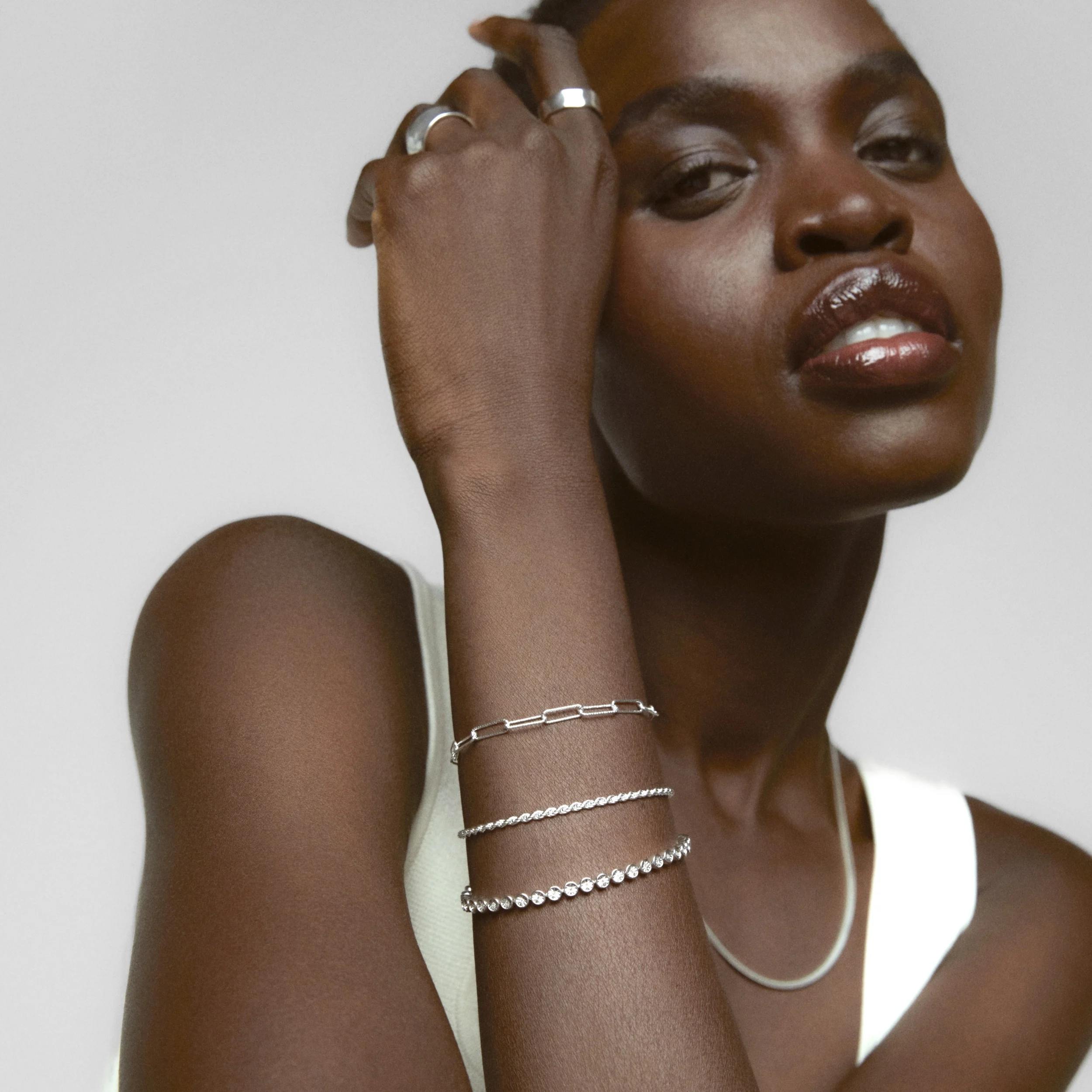 Sterling Silver Rope Chain Bracelet - Rope Chain Bracelet