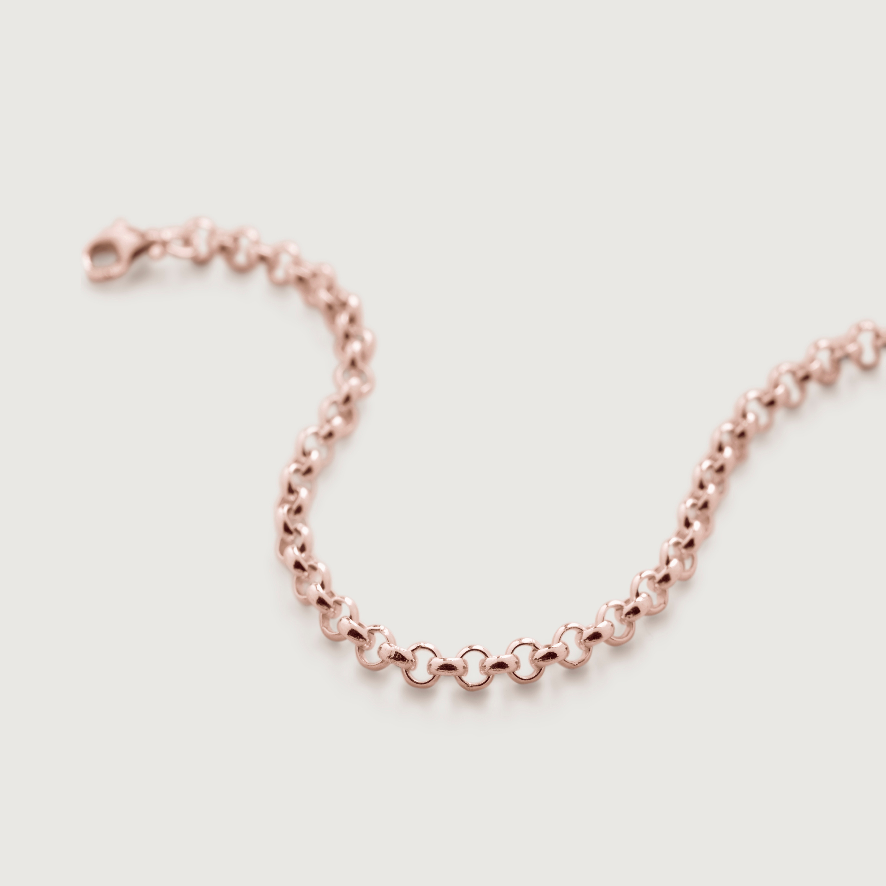Rose Gold Vermeil Vintage Chain Bracelet 4 Rose Gold Vermeil Vintage Chain Bracelet