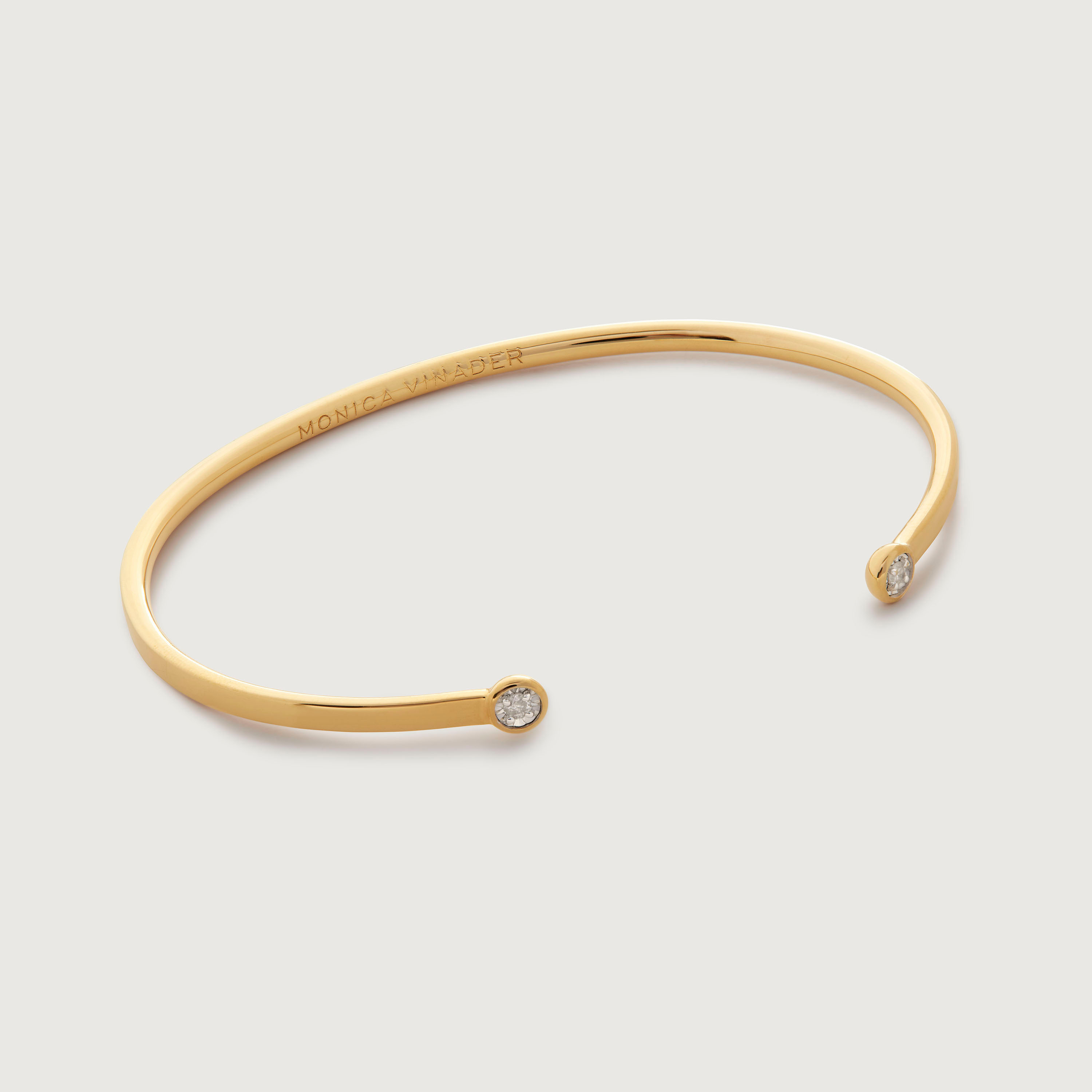 Gold Vermeil Diamond Essential Cuff - Diamond