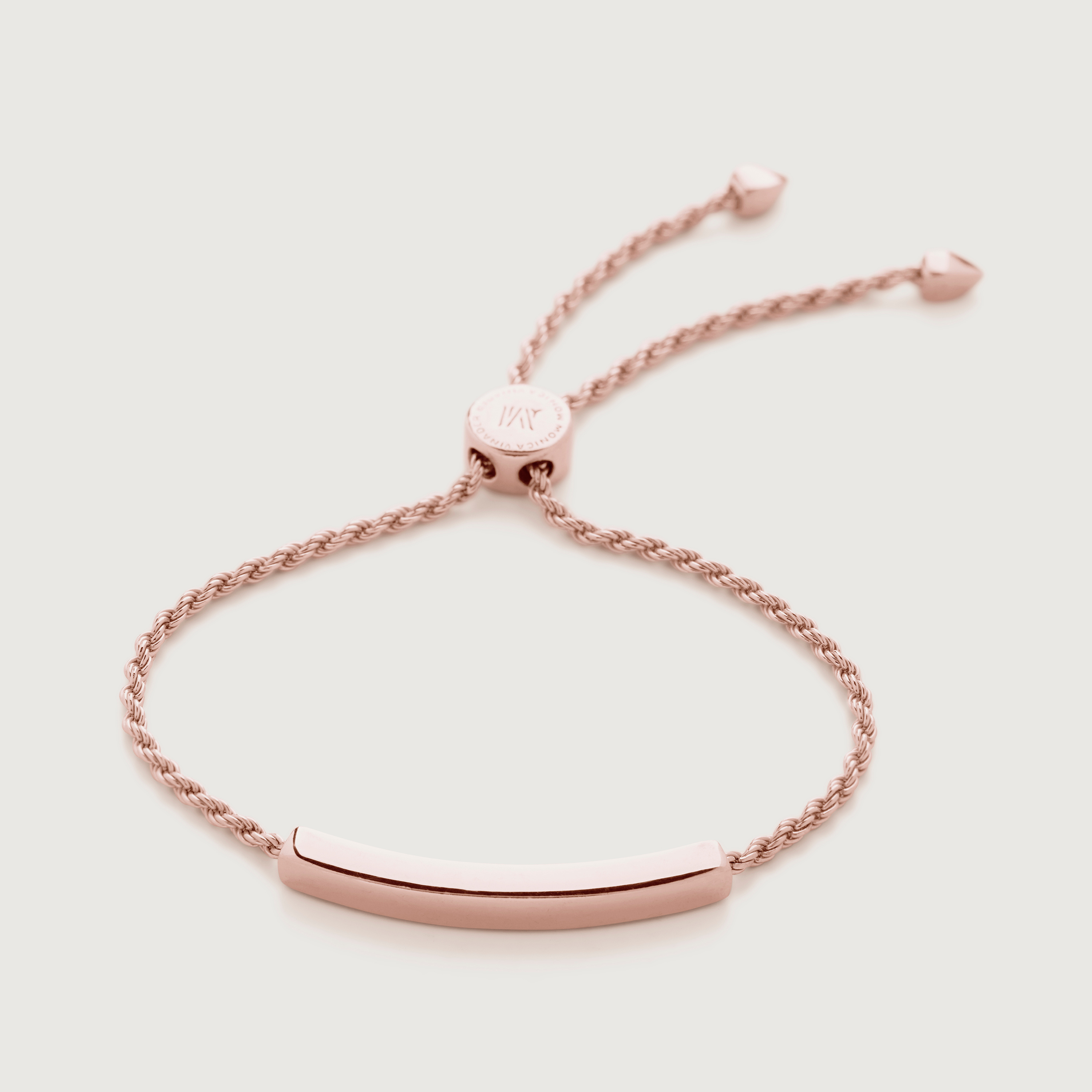 Rose Gold Vermeil Linear Chain Friendship Bracelet