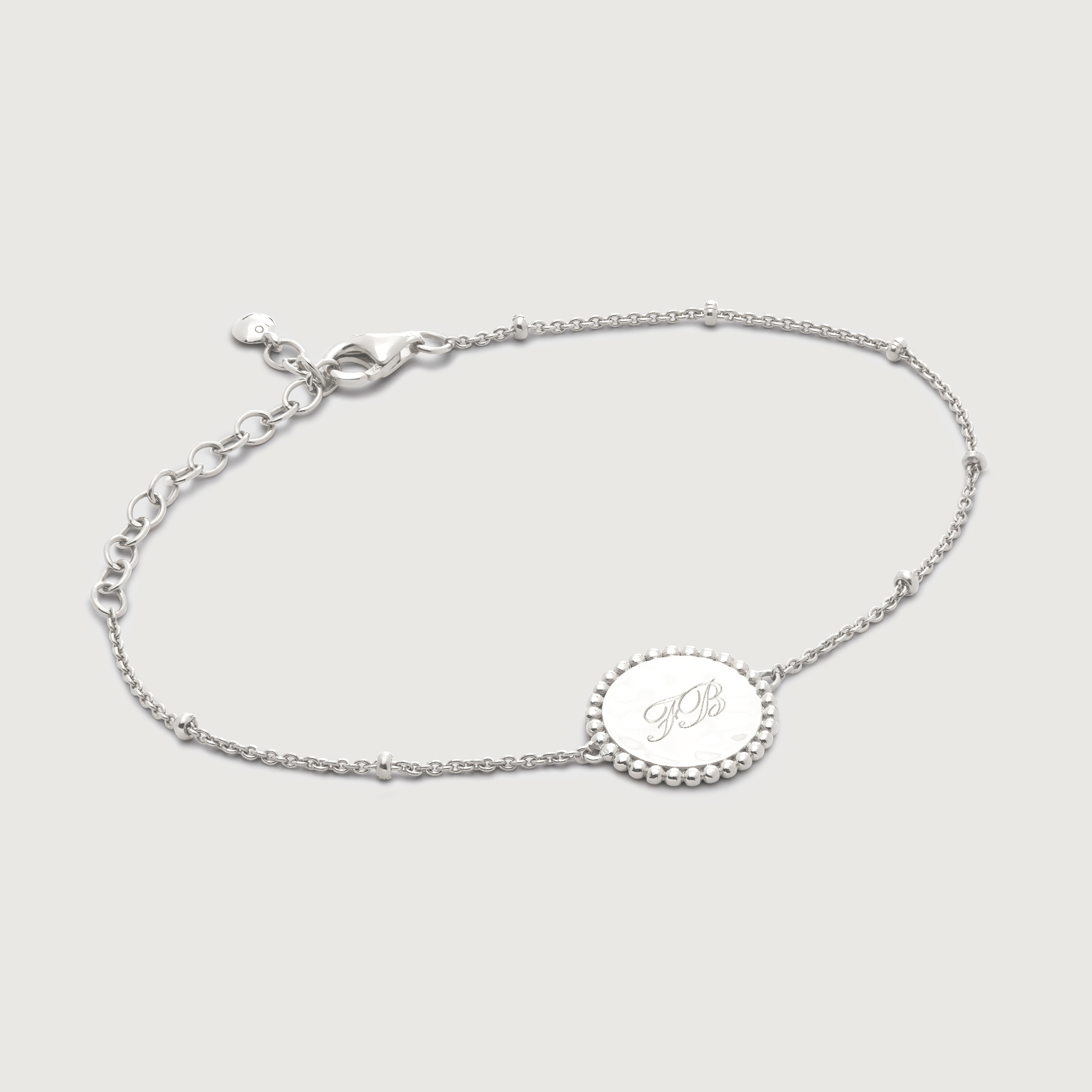 Sterling Silver Deia Beaded Chain Bracelet