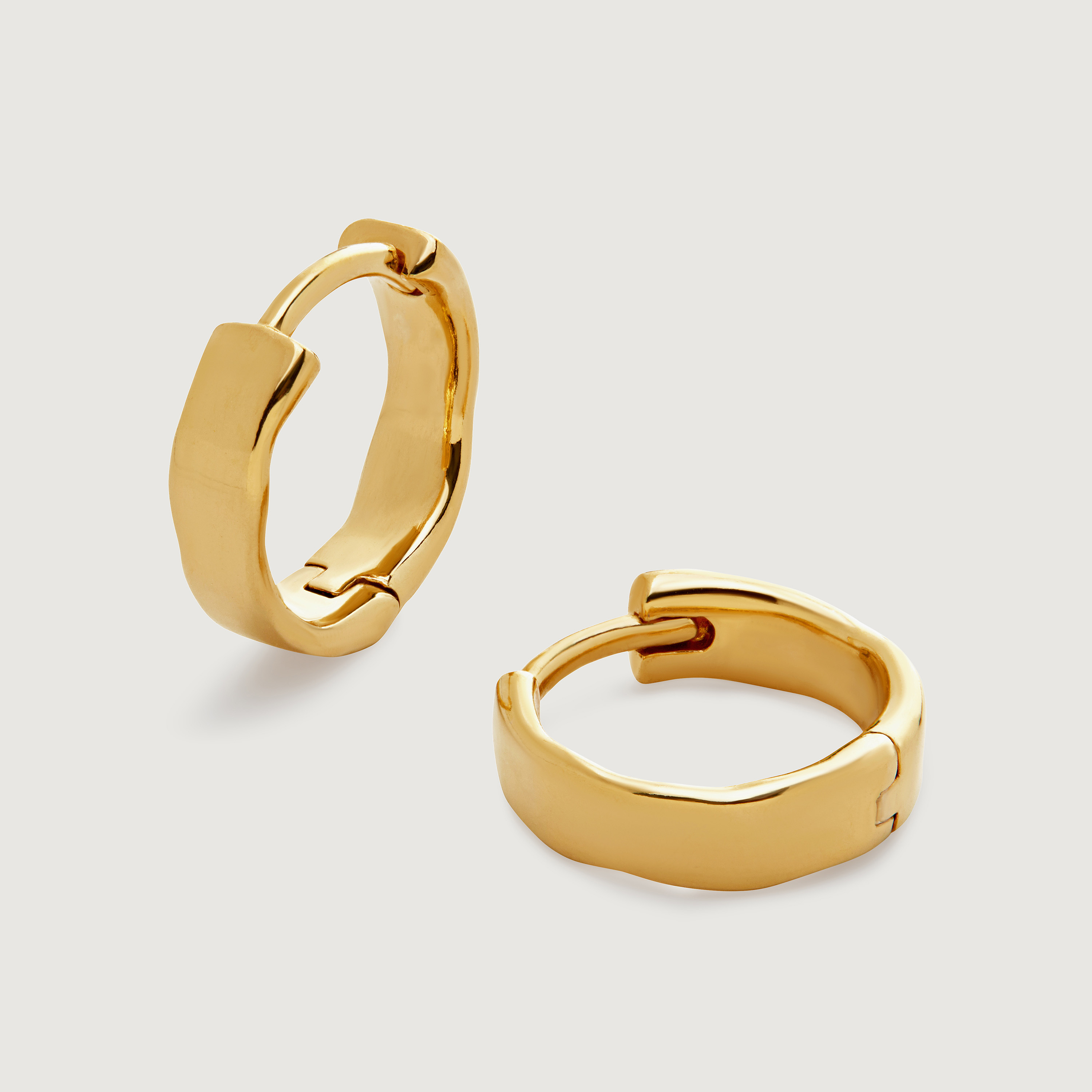 Gold Vermeil Siren Muse Wave Huggie Earrings