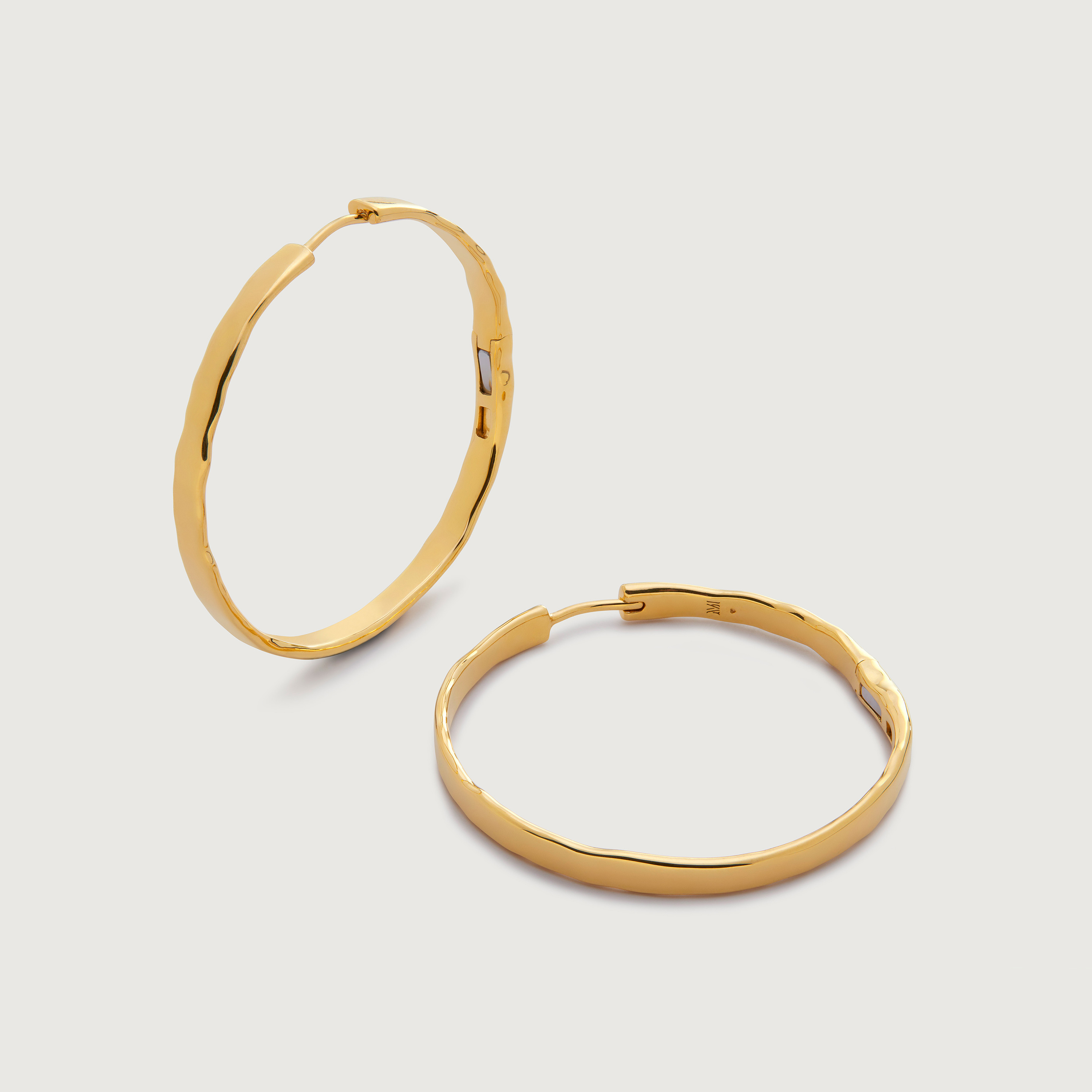 Gold Vermeil Siren Muse Wave Large Hoop Earrings