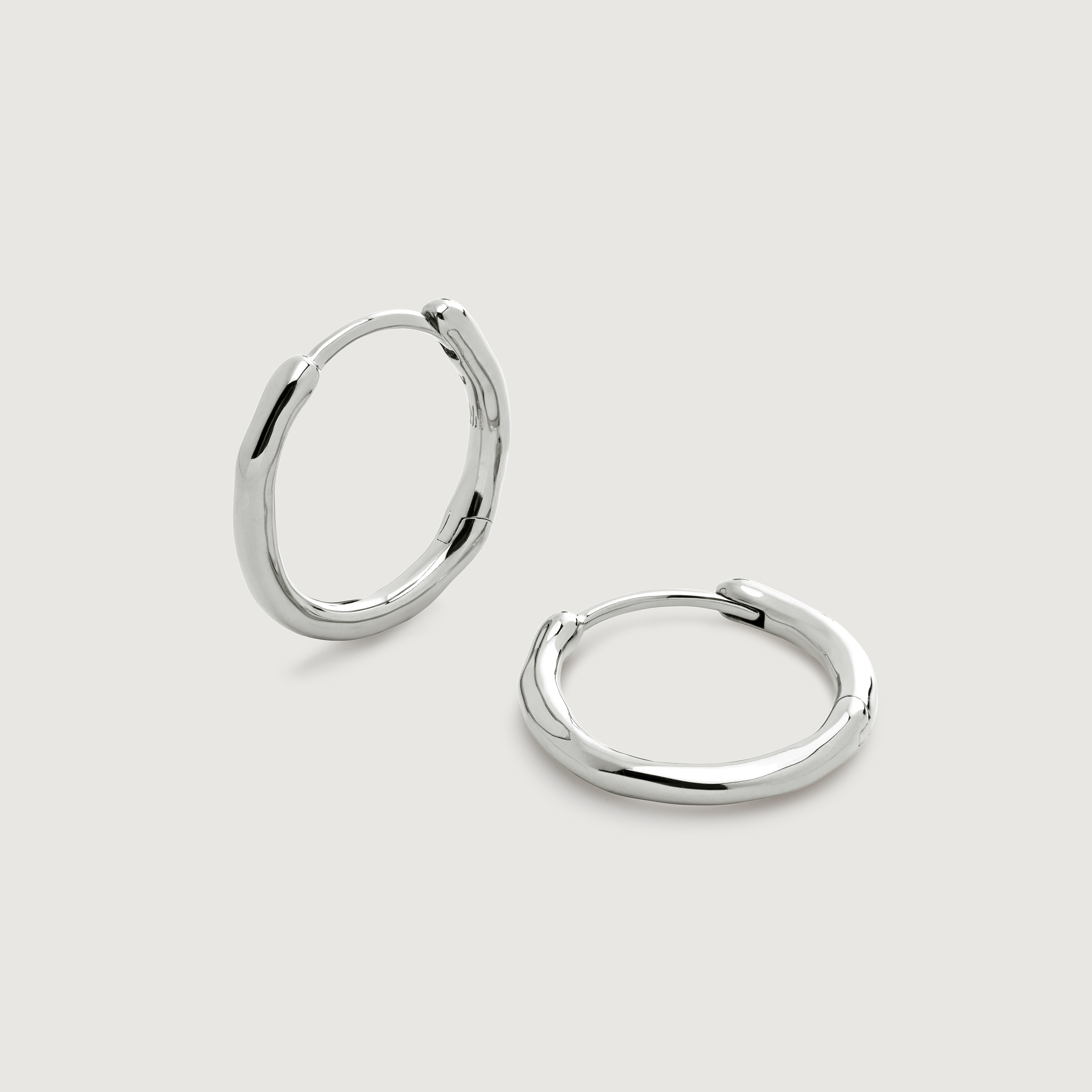 Sterling Silver Siren Muse Small Hoop Earrings