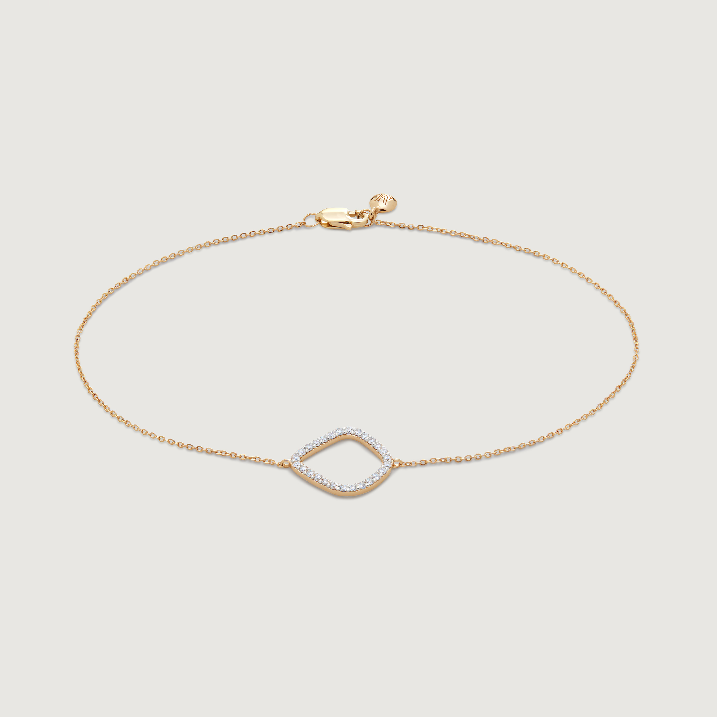 Gold Lab Grown Diamond Riva Kite Chain Bracelet - Lab Grown Diamond