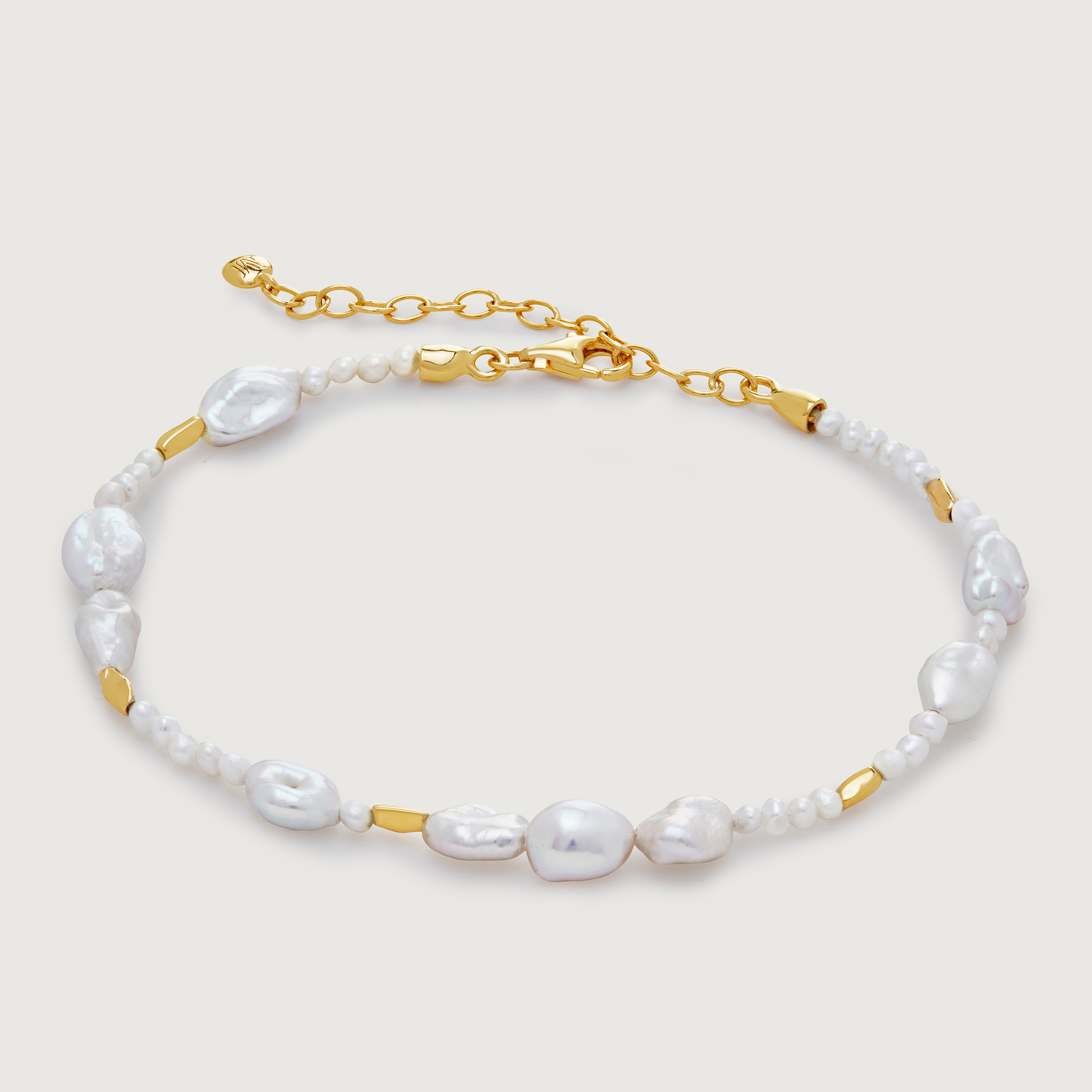 Gold Vermeil Pearl Scatter Bracelet - Pearl