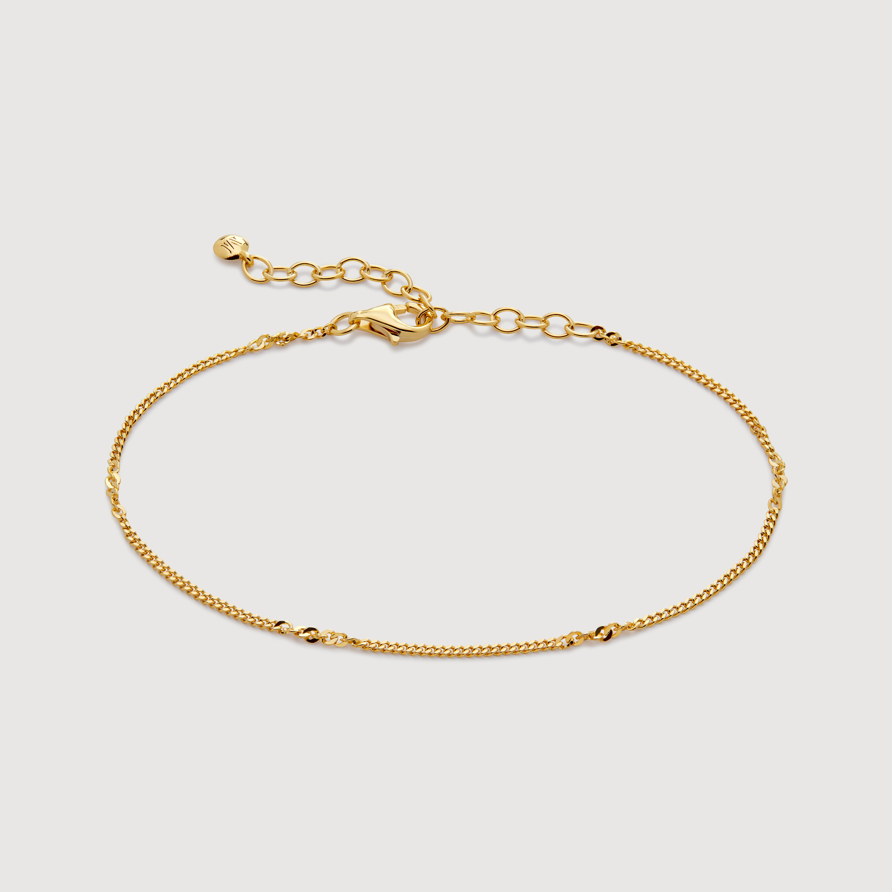 Gold Vermeil Curb Twist Chain Bracelet